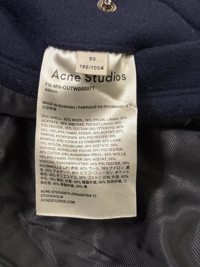 Acne Studios Navy Shell Wool Bomber Jacket ucLInmI 10