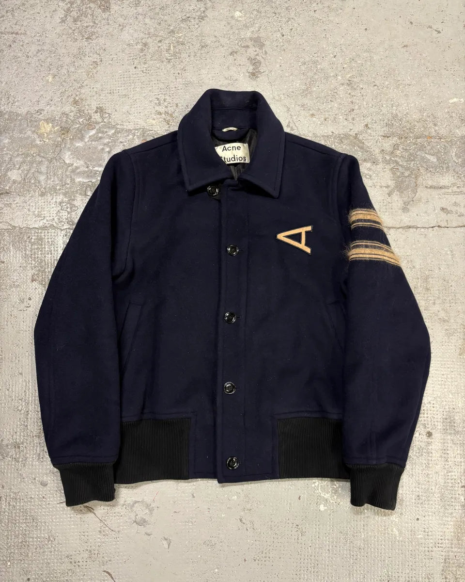 Acne Studios Navy Shell Wool Bomber Jacket ucLInmI 0