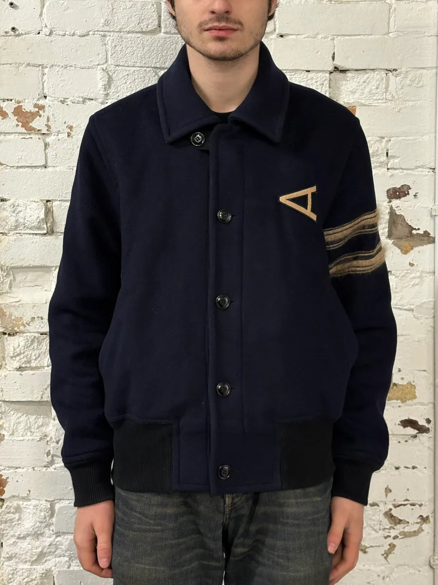 Acne Studios Navy Shell Wool Bomber Jacket ucLInmI 1