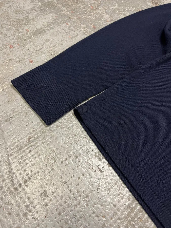 Acne Studios Navy Wool Polo Sweater (M) ndPcSPO 5