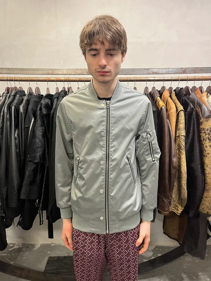 Acne Studios Nylon Pale Green Bomber Jacket (S) MzZysgI 3