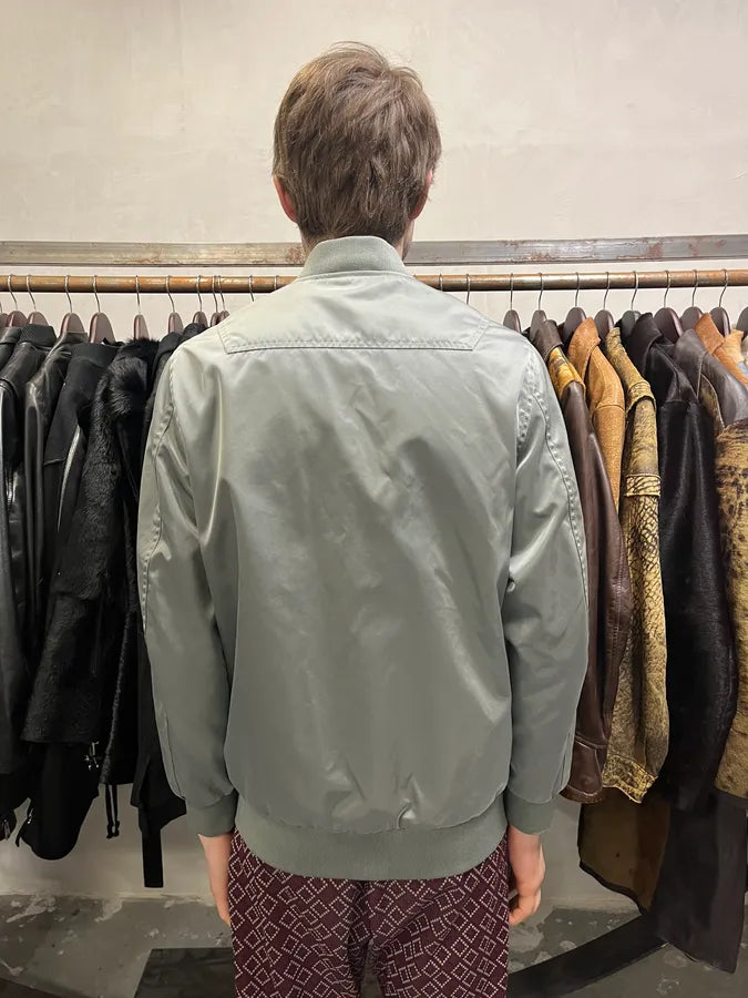 Acne Studios Nylon Pale Green Bomber Jacket (S) MzZysgI 4