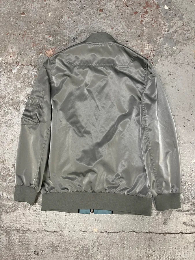 Acne Studios Nylon Pale Green Bomber Jacket (S) MzZysgI 6