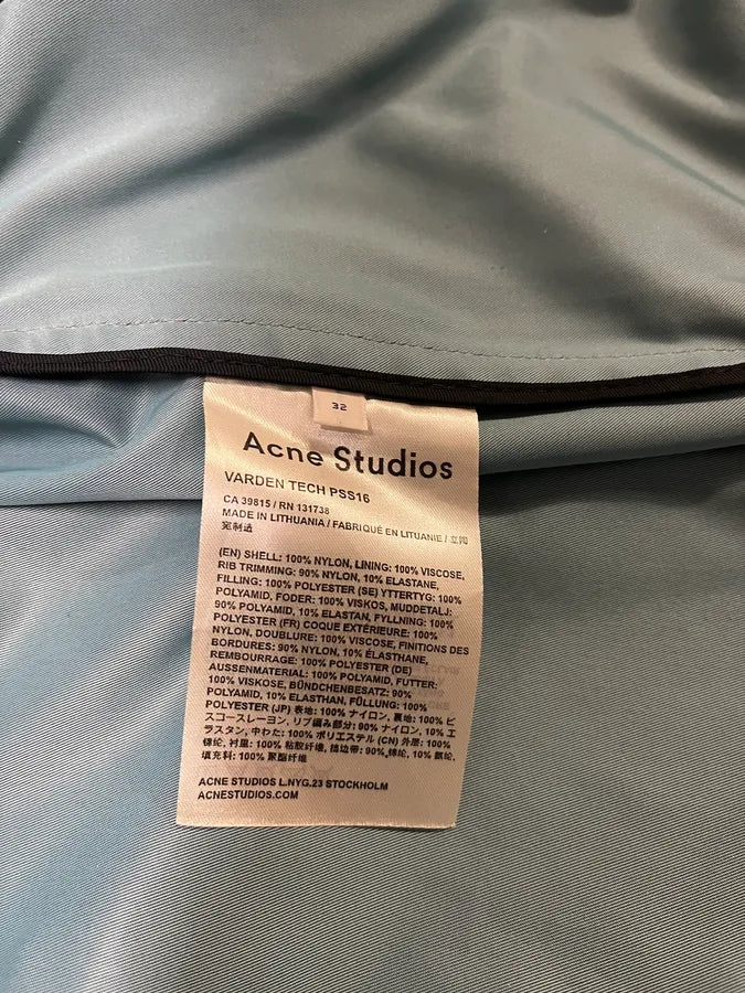 Acne Studios Nylon Pale Green Bomber Jacket (S) MzZysgI 9