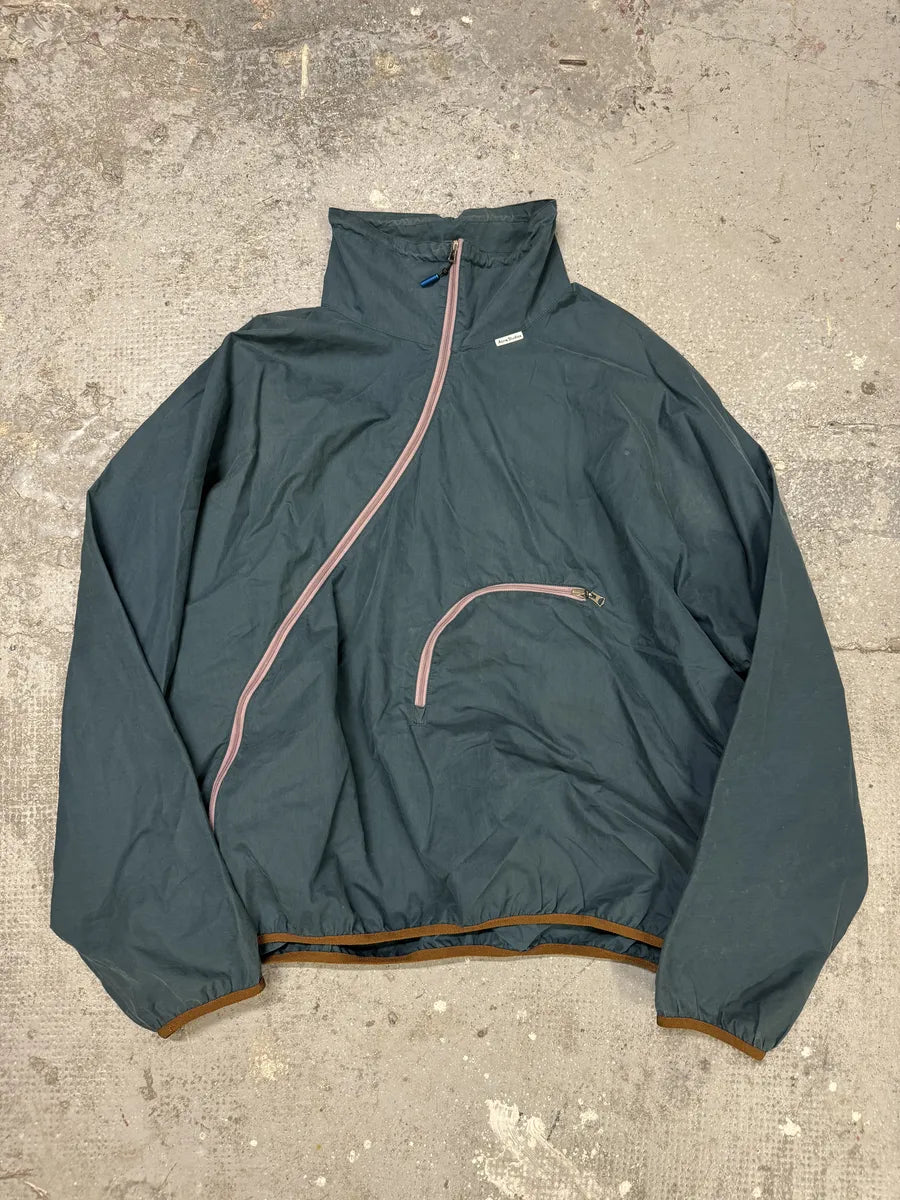 Acne Studios Ophar Asymmetrical Blue Windbreaker Jacket QVZmJVD 0