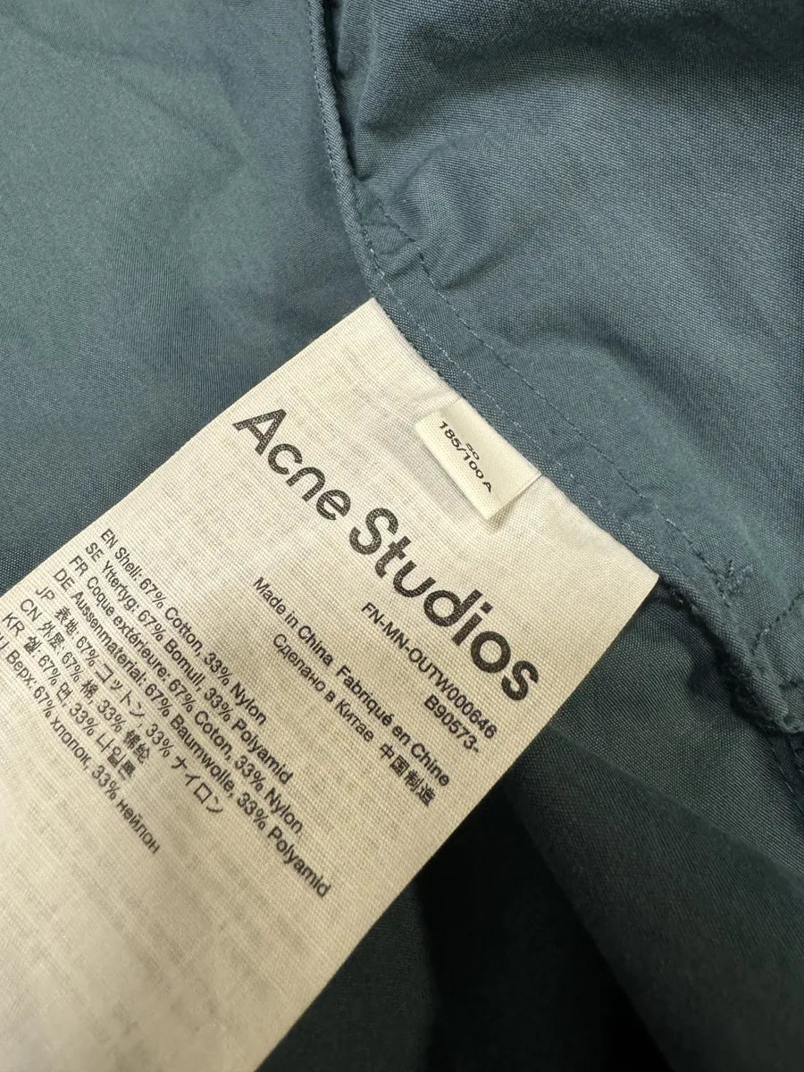 Acne Studios Ophar Asymmetrical Blue Windbreaker Jacket QVZmJVD 11