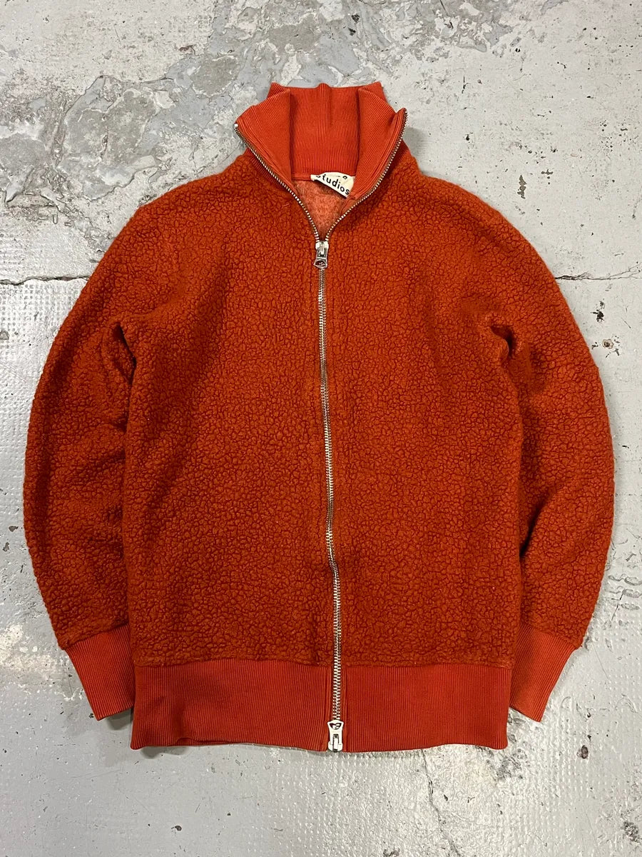 Acne Studios Orange Zip-up Sweater MBmKRoV 1