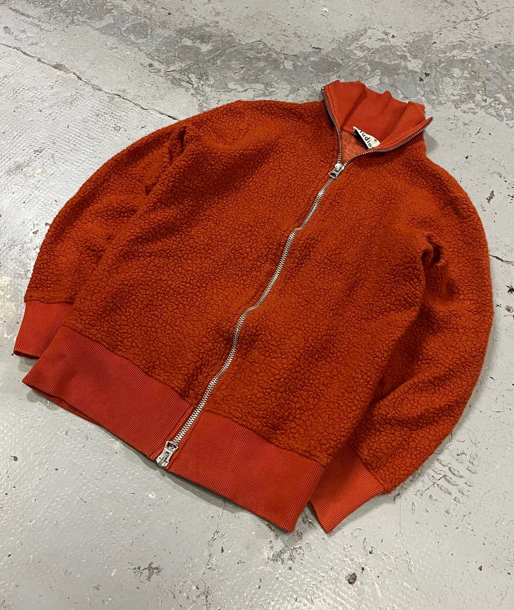 Acne Studios Orange Zip-up Sweater MBmKRoV 3