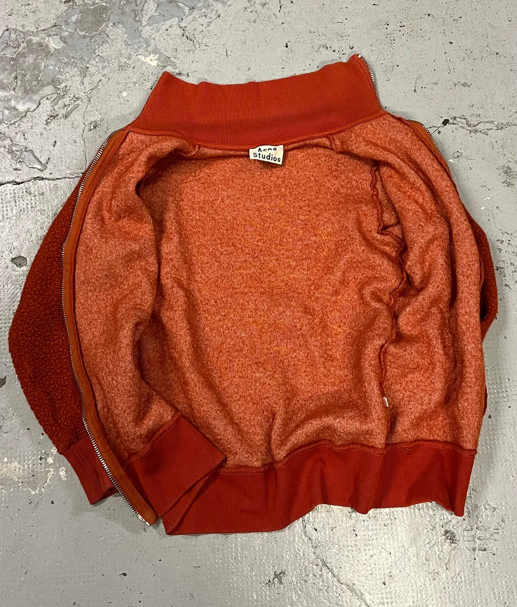 Acne Studios Orange Zip-up Sweater MBmKRoV 5