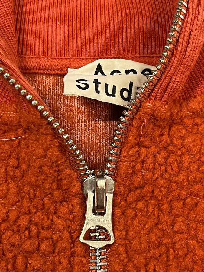 Acne Studios Orange Zip-up Sweater MBmKRoV 6