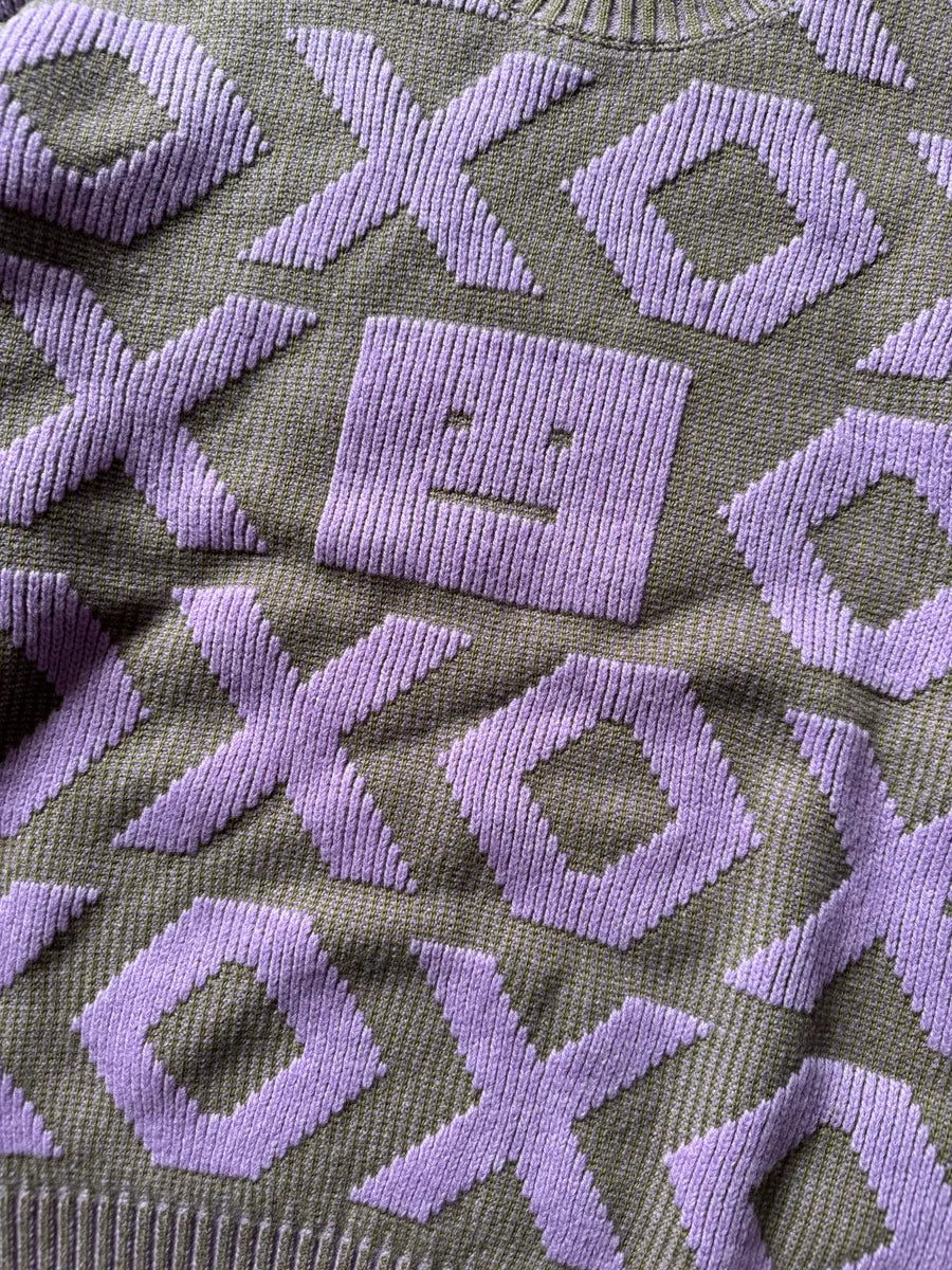 Acne Studios Pink Intarsia Wool Logo Sweater CPKvOQn 6