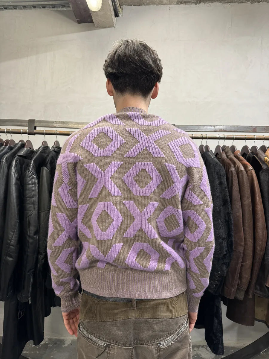 Acne Studios Pink Intarsia Wool Logo Sweater CPKvOQn 1