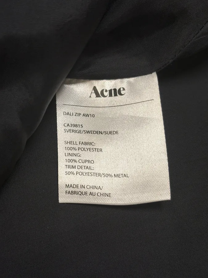 Acne Studios Punk Multi Zips Wavy Relief Black Skirt XHYUCKZ 8