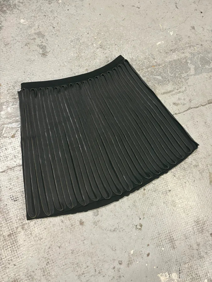 Acne Studios Punk Multi Zips Wavy Relief Black Skirt XHYUCKZ 3