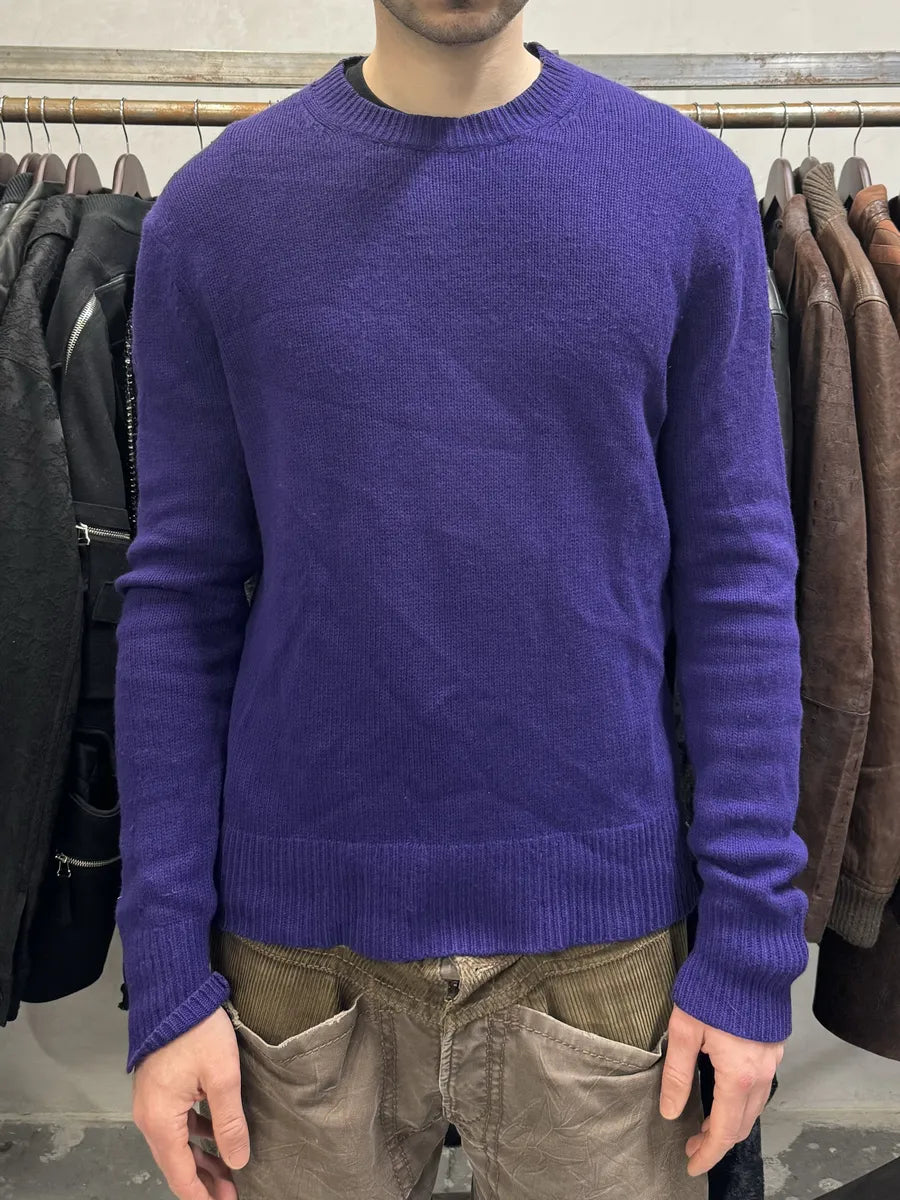 Acne Studios Purple Wool & Cashmere Patches Sweater bhswPgP 0