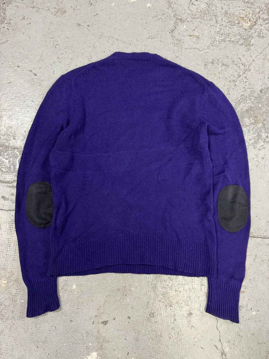 Acne Studios Purple Wool & Cashmere Patches Sweater bhswPgP 3