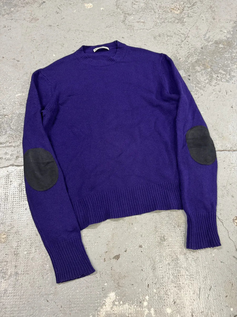 Acne Studios Purple Wool & Cashmere Patches Sweater bhswPgP 4