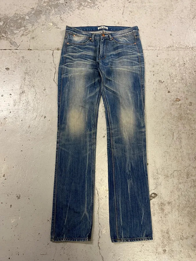 Acne Studios Sample Blue Slim Faded Denim Jeans GNoIvuy 0