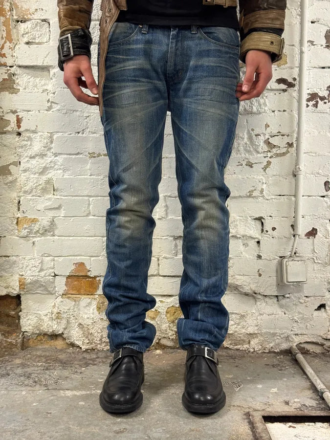 Acne Studios Sample Blue Slim Faded Denim Jeans GNoIvuy 1