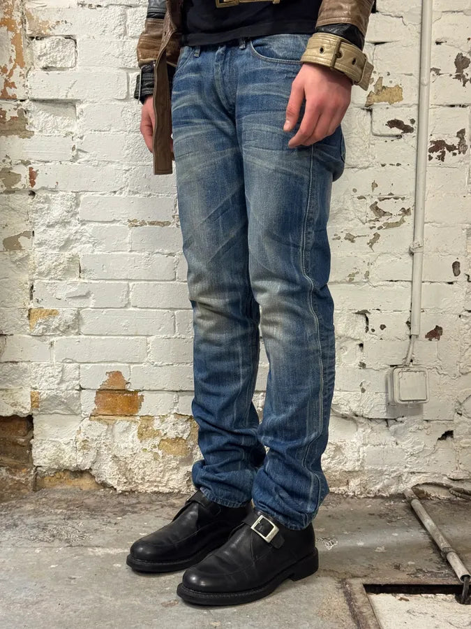 Acne Studios Sample Blue Slim Faded Denim Jeans GNoIvuy 2