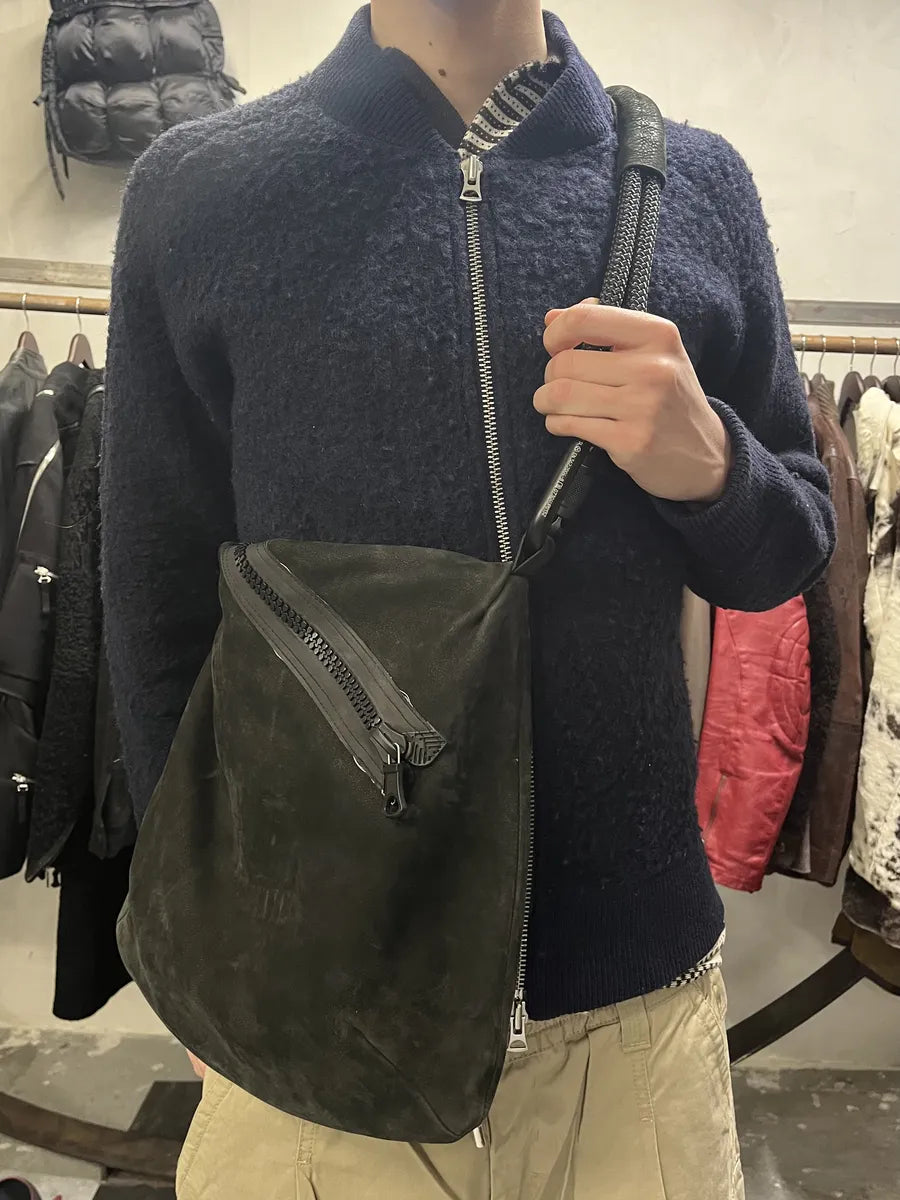 Acne Studios Tern Brut Suede Leather Handle Bag (OS) VKTKWZt 2