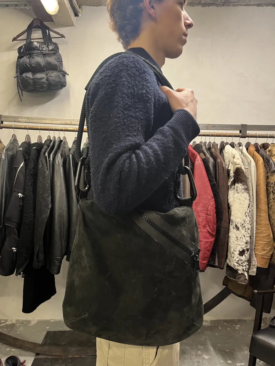 Acne Studios Tern Brut Suede Leather Handle Bag (OS) VKTKWZt 3