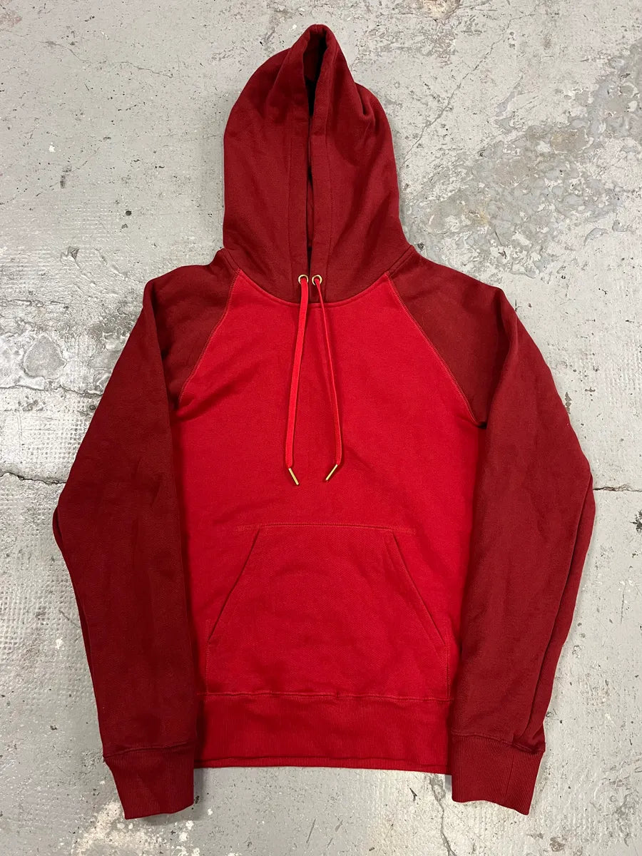 Acne Studios Two Tone Raglan Red Hoodie OHkkACI 3