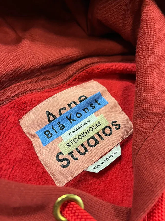 Acne Studios Two Tone Raglan Red Hoodie OHkkACI 7