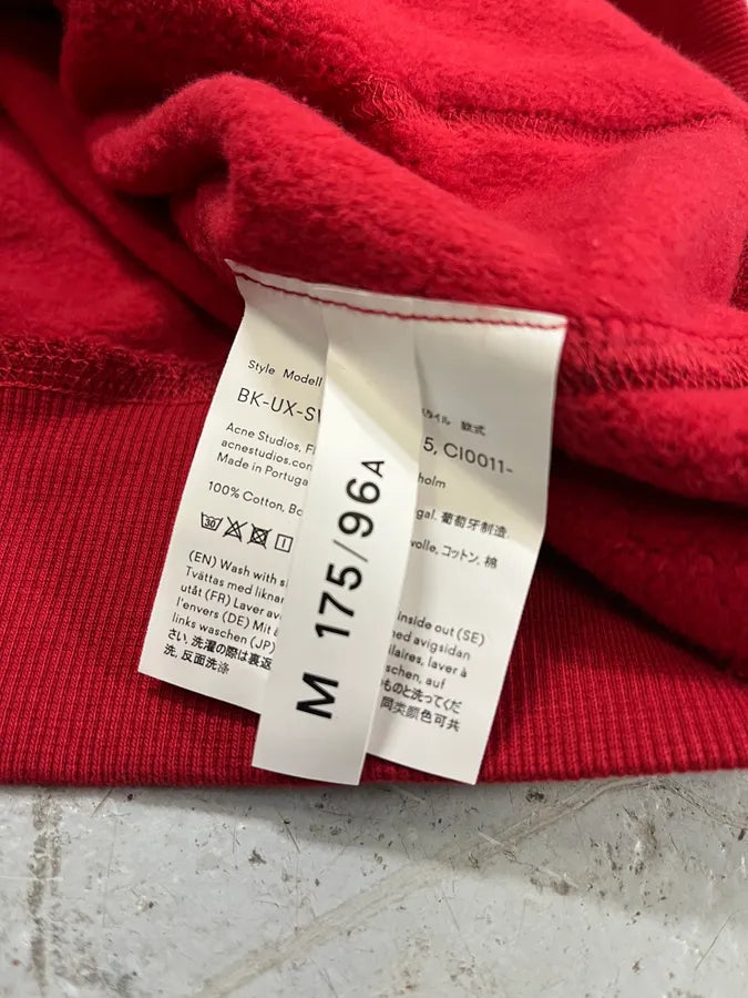 Acne Studios Two Tone Raglan Red Hoodie OHkkACI 8