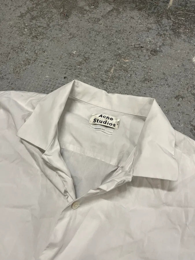 Acne Studios White & Navy Striped Shirt MnGQgqg 3