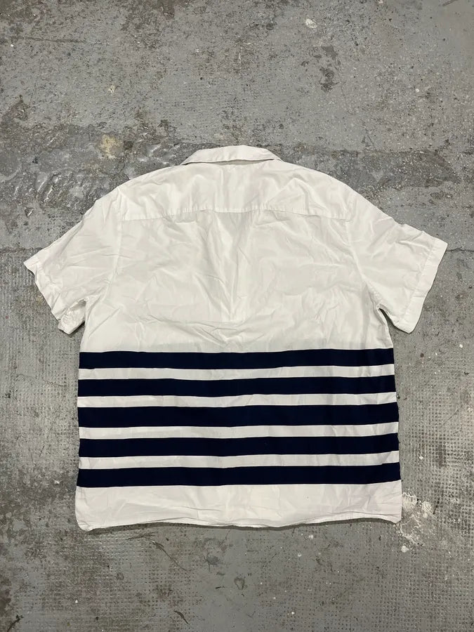 Acne Studios White & Navy Striped Shirt MnGQgqg 5