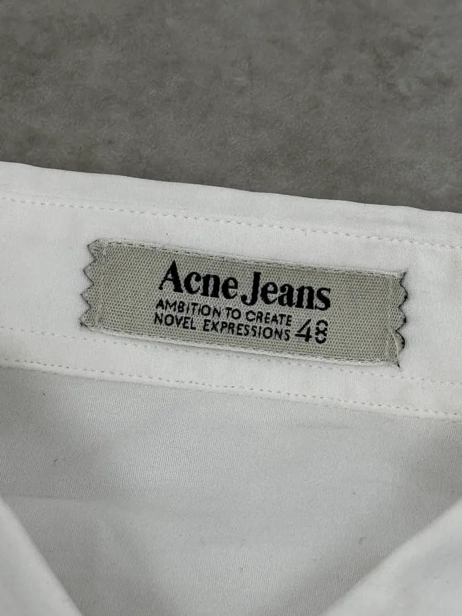 SS2008 Acne Studios White Minimalist Classy Shirt wlkLiyd 8