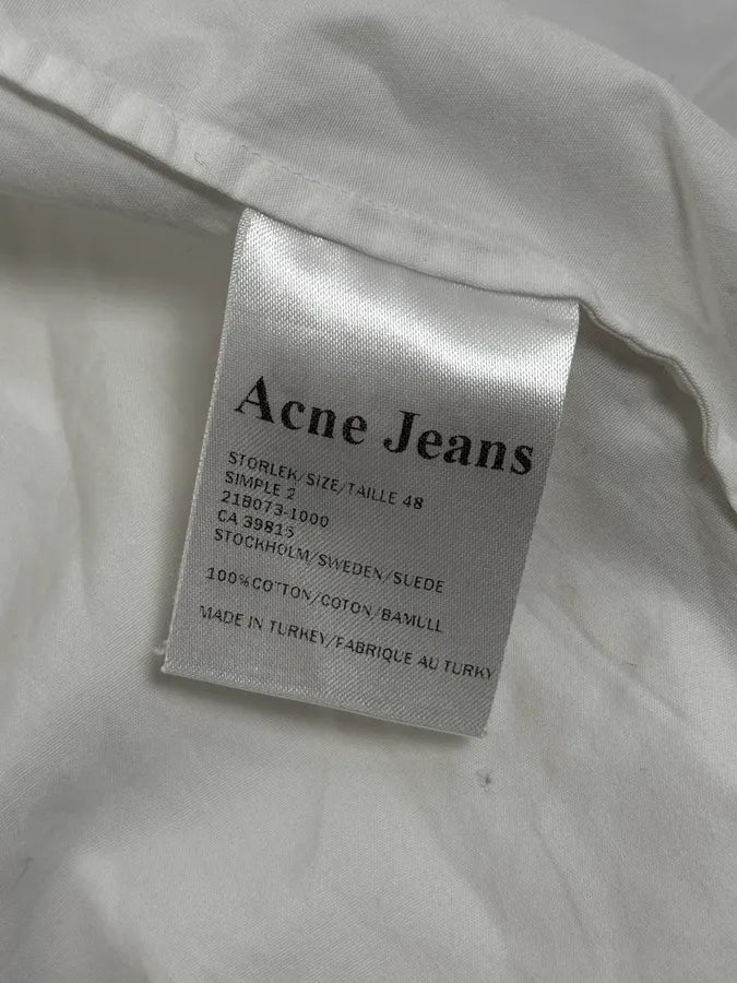 SS2008 Acne Studios White Minimalist Classy Shirt wlkLiyd 9