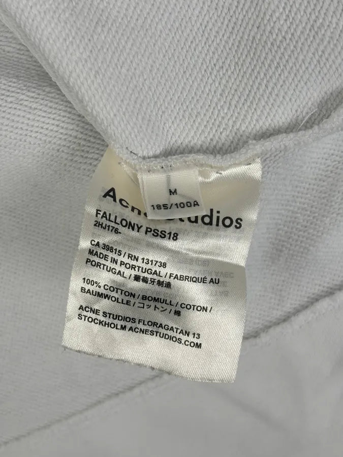 SS2018 Acne Studios White Cozy Crewneck Sweater oBsRvWt 8