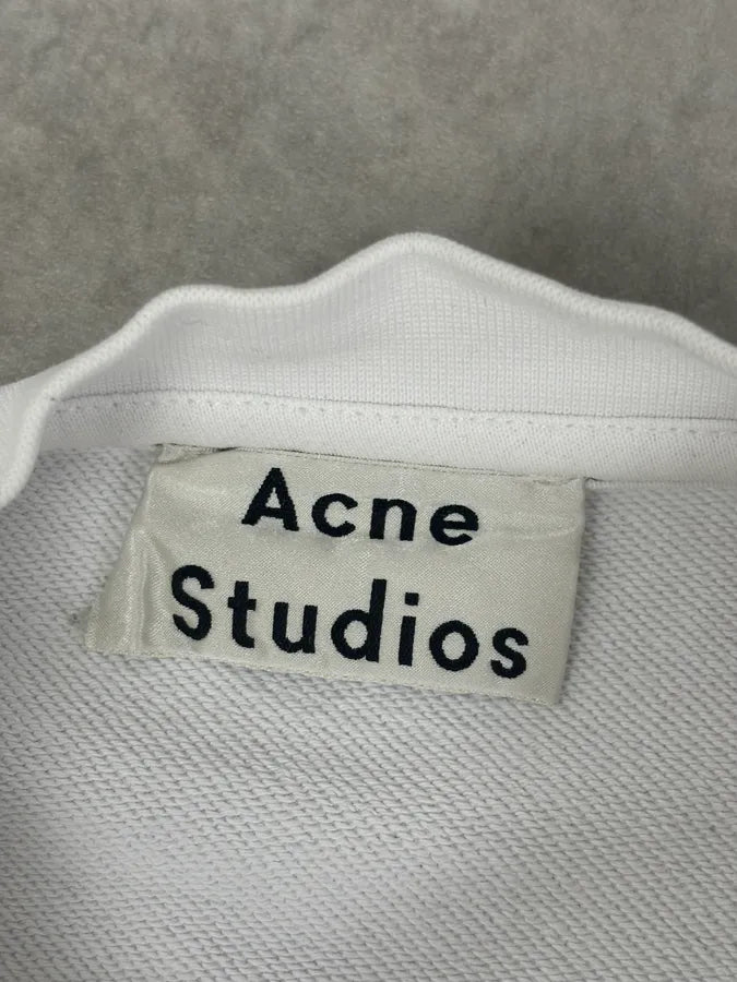 SS2018 Acne Studios White Cozy Crewneck Sweater oBsRvWt 7