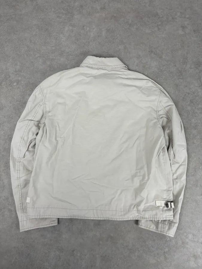 Acne Studios White Creamy Worker Buttoned Jacket CsMcdLb 5
