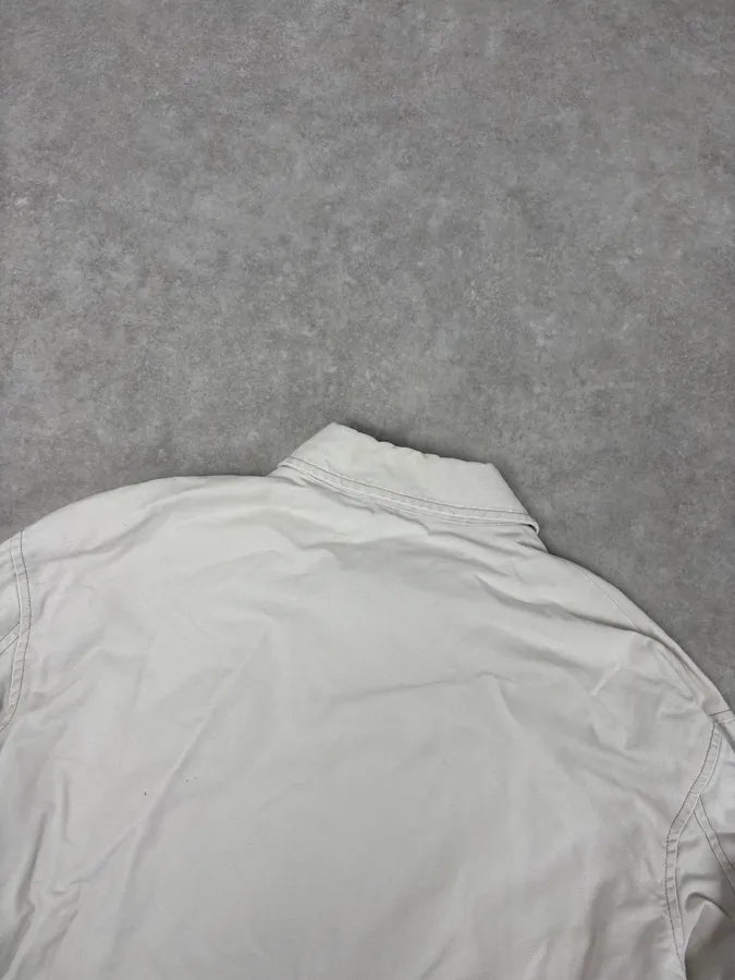 Acne Studios White Creamy Worker Buttoned Jacket CsMcdLb 6