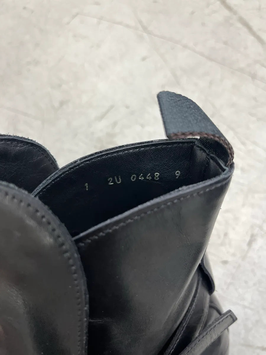 Prada Harness Strap Black Leather Boots aeaLbREN 7