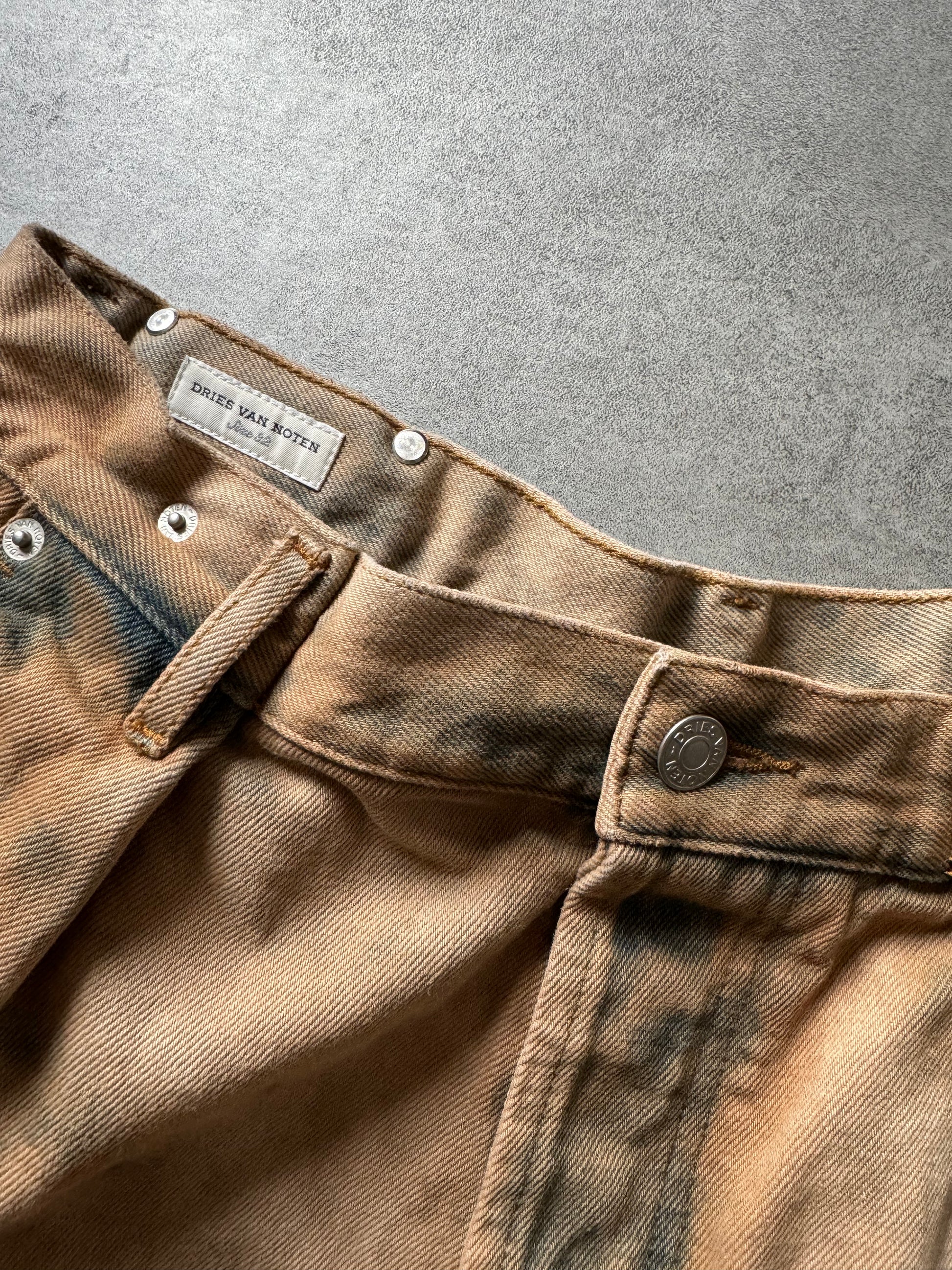 FW2021 Dries Van Noten Dyed Cozy Faded Pants  (M) - 9