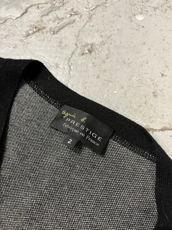 Agnes B Black & White Striped Contemporary Cardigan (M/L) ctWgpHw 3