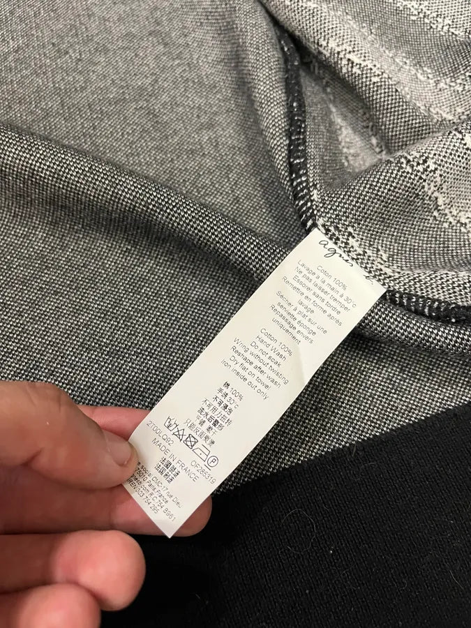 Agnes B Black & White Striped Contemporary Cardigan ctWgpHw 4