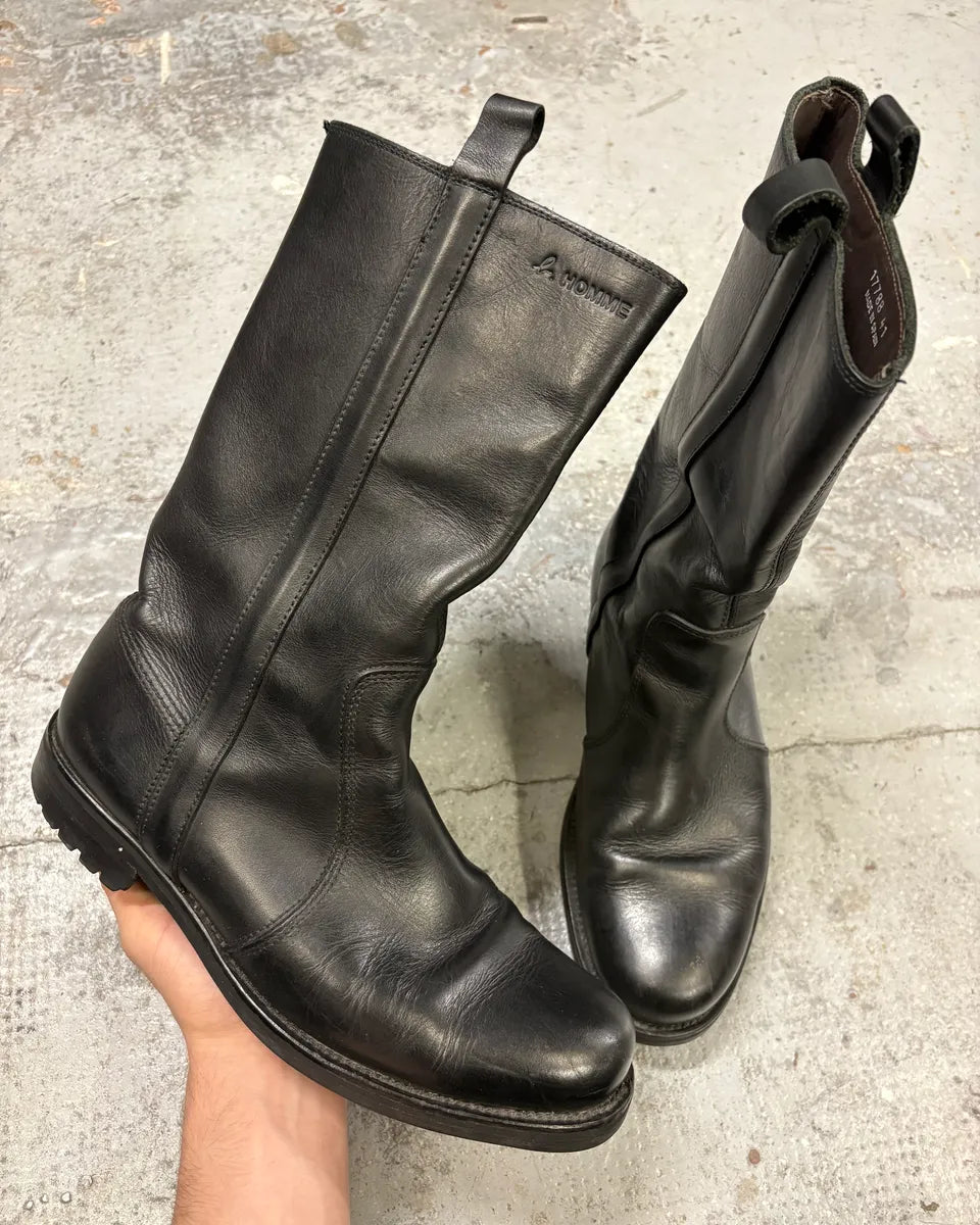 Agnes B Black Ankle Leather Boots lpnzezO 0