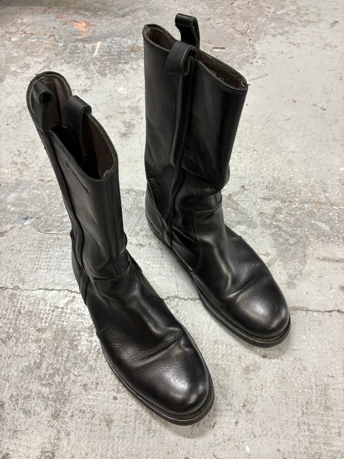 Agnes B Black Ankle Leather Boots lpnzezO 3