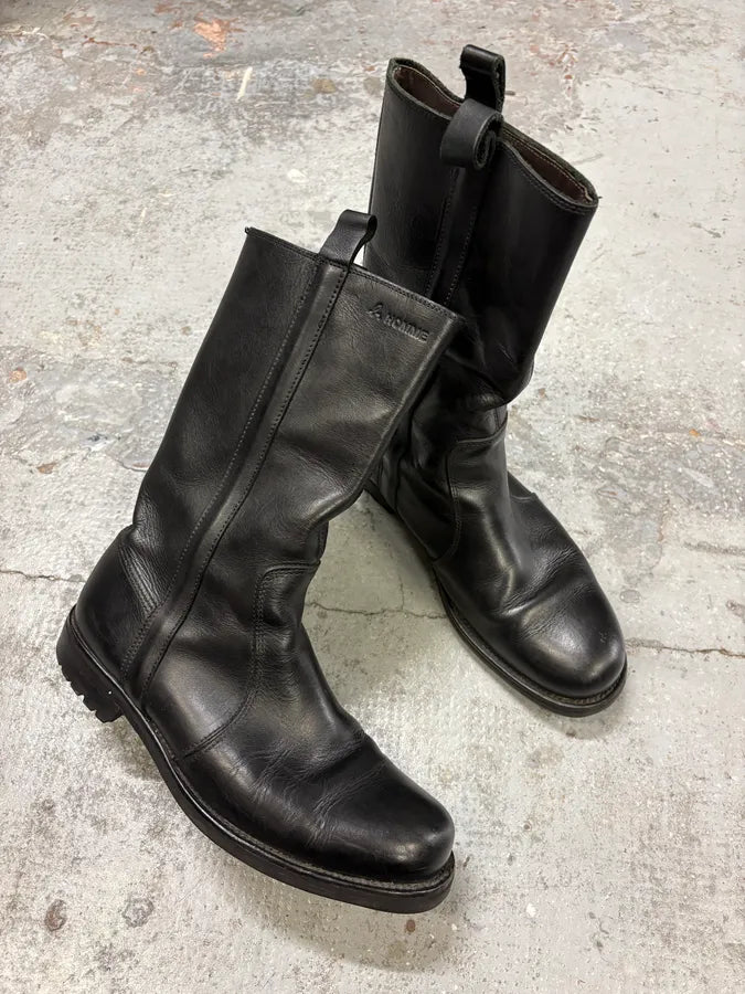 Agnes B Black Ankle Leather Boots lpnzezO 4