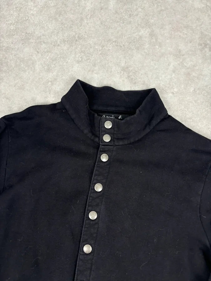 Agnes b Black Cotton Button-Front Cardigan RMbfPvT 3