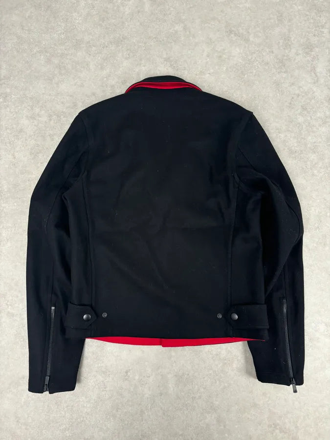 Agnes b Black Wool Contrast Collar Perfecto Jacket wfnQZsw 6