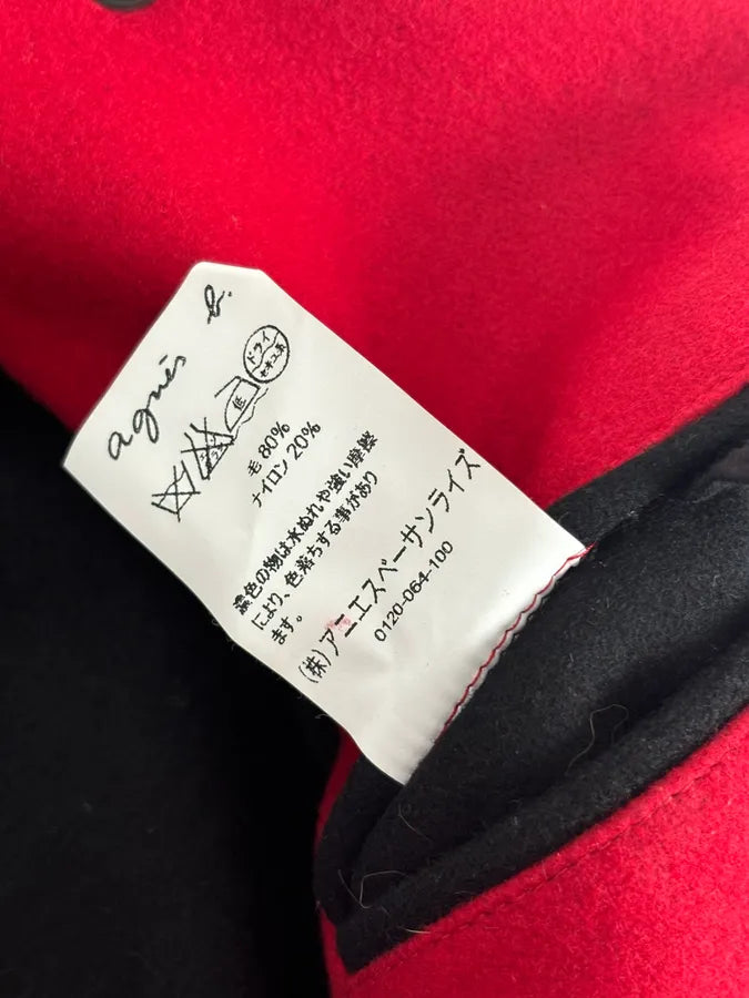 Agnes b Black Wool Contrast Collar Perfecto Jacket wfnQZsw 12