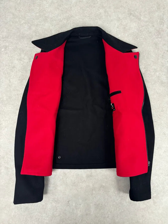 Agnes b Black Wool Contrast Collar Perfecto Jacket wfnQZsw 8