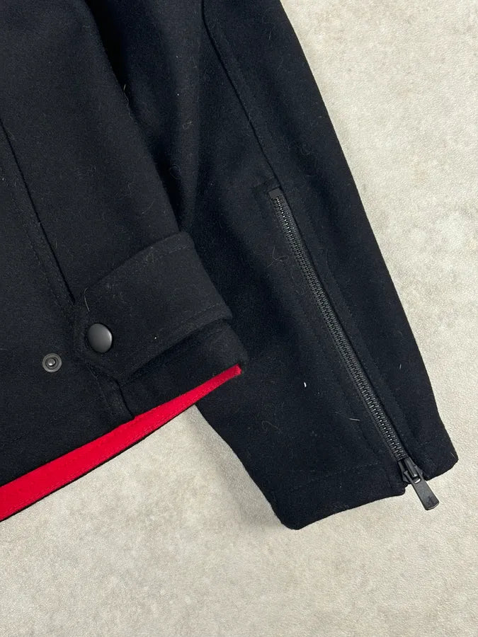 Agnes b Black Wool Contrast Collar Perfecto Jacket wfnQZsw 9