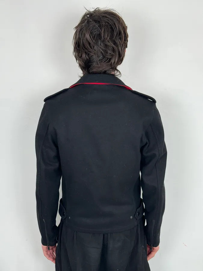 Agnes b Black Wool Contrast Collar Perfecto Jacket wfnQZsw 2